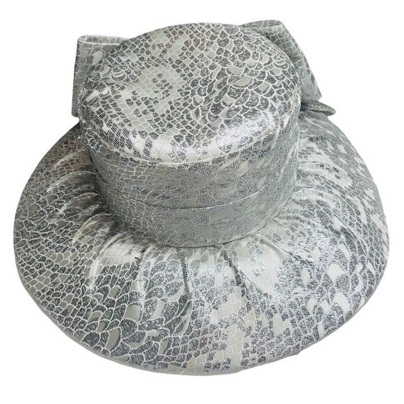 Terramina Silver Church Derby Wedding Hat main image 9